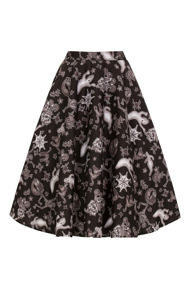 地狱兔子万圣节口袋秋千裙幽灵女巫鬼屋印花 — 第 3/4 张图片