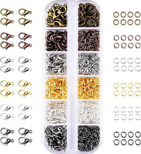 6 Colors Lobster Claw Clasps and 6 Colors Open Jump Rings for Jewelry Making 12