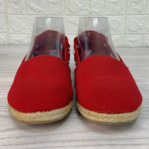 Nautica Rudder Shoes WMNS 7.5 Red Rudder Espadrille Flat Loafer Stretch Slip On - Picture 4 of 8