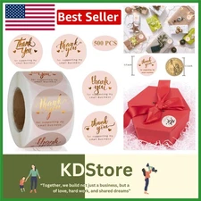 500 Pink Thank You Stickers for Small Business Branding