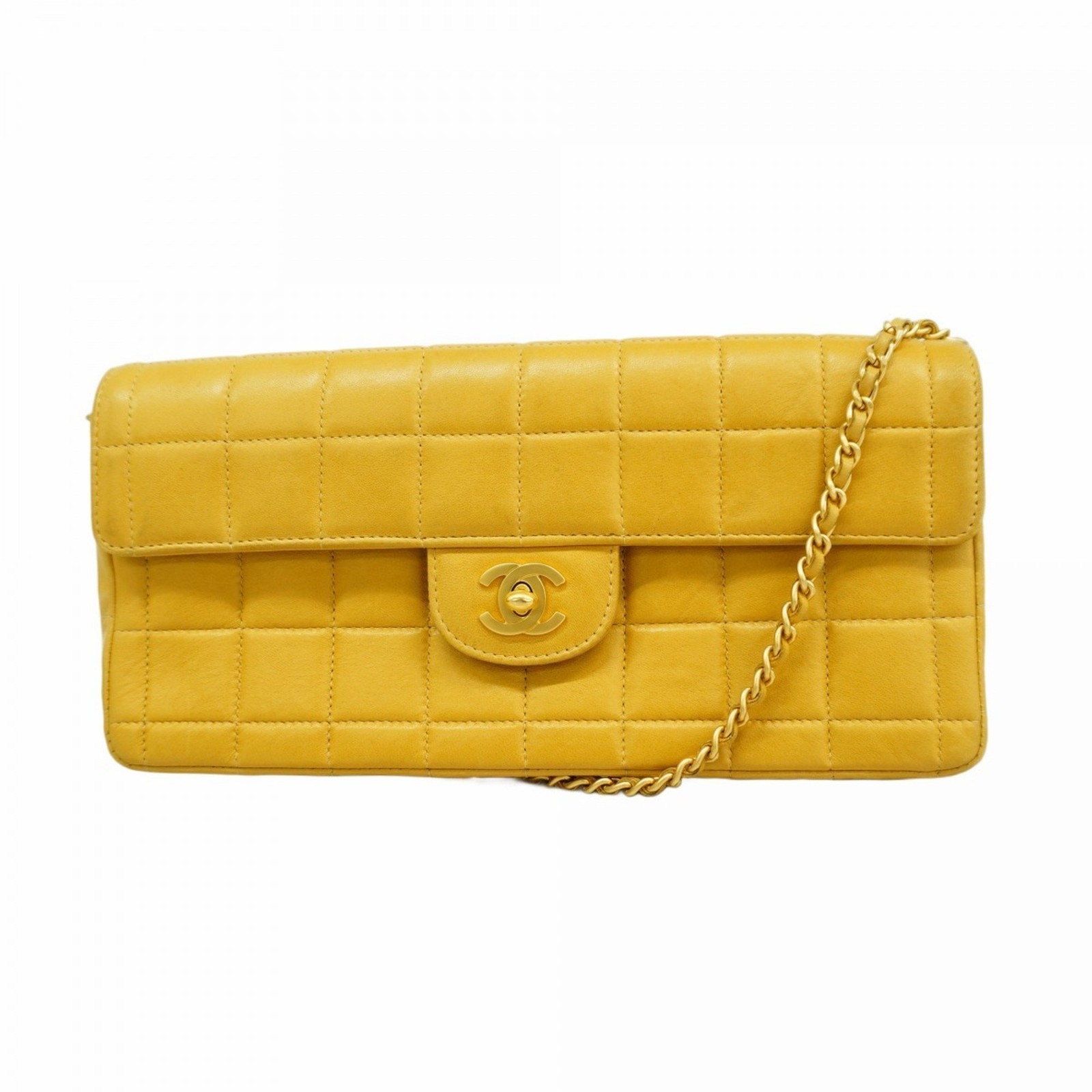 Chanel Lambskin Brown Chocolate Bar Chain Shoulder Bag for Women GZl1a0dk-image