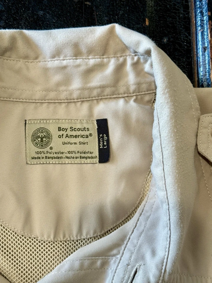 Boy Scouts of America Tan Khaki Men’s Large California Assistant Scout Patches - Image 3 of 4