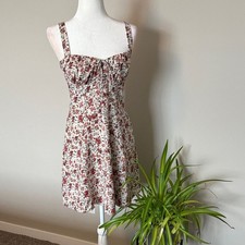 Windsor Cutie Corset lace up Floral Mini Dress SZ M feminine whimsygoth coquette