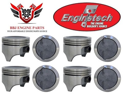  8 Enginetech Dish Top Pistons for 1972-1995 Chevrolet 350 5.7 SBC 