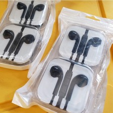 Wired In-Ear Earphones 3.5mm audio jack - 4-Pack Black 