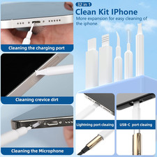 32 in 1 Phone Cleaning Kit for Iphone Airpods Macbook Earbuds-White  Full Se...