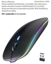 Wireless Bluetooth Mouse, Rechargeable, LED, Silent, Ultra-thin Design