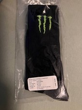 Monster Energy Official Black Crew Socks One Size Fits All Nylon Blend MX 2025