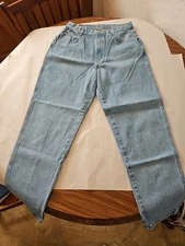 Vintage 90s PS Gitano High Rise Jeans Faded Blue Denim Pleated Tapered 12 Pet.