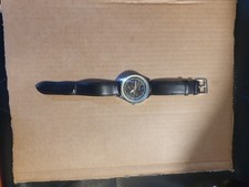 Sekonda 1503 Men’s Black Dial Multi Dial Quartz Watch Leather Strap 50M