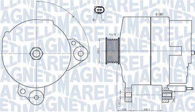 MAGNETI MARELLI 063731817010 Alternator for AUDI,SEAT,SKODA,VW
