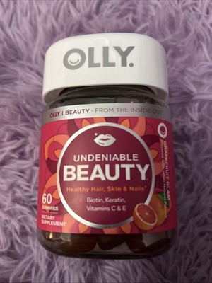 Olly Undeniable Beauty Vitamins, 60 Count  Hair Skin Nails Biotin 06/2026