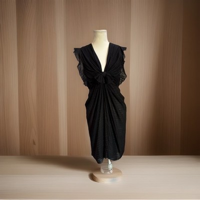 3.1 phillip lim ruffle cocktail dress 2010s silk crepe overlay Size 8