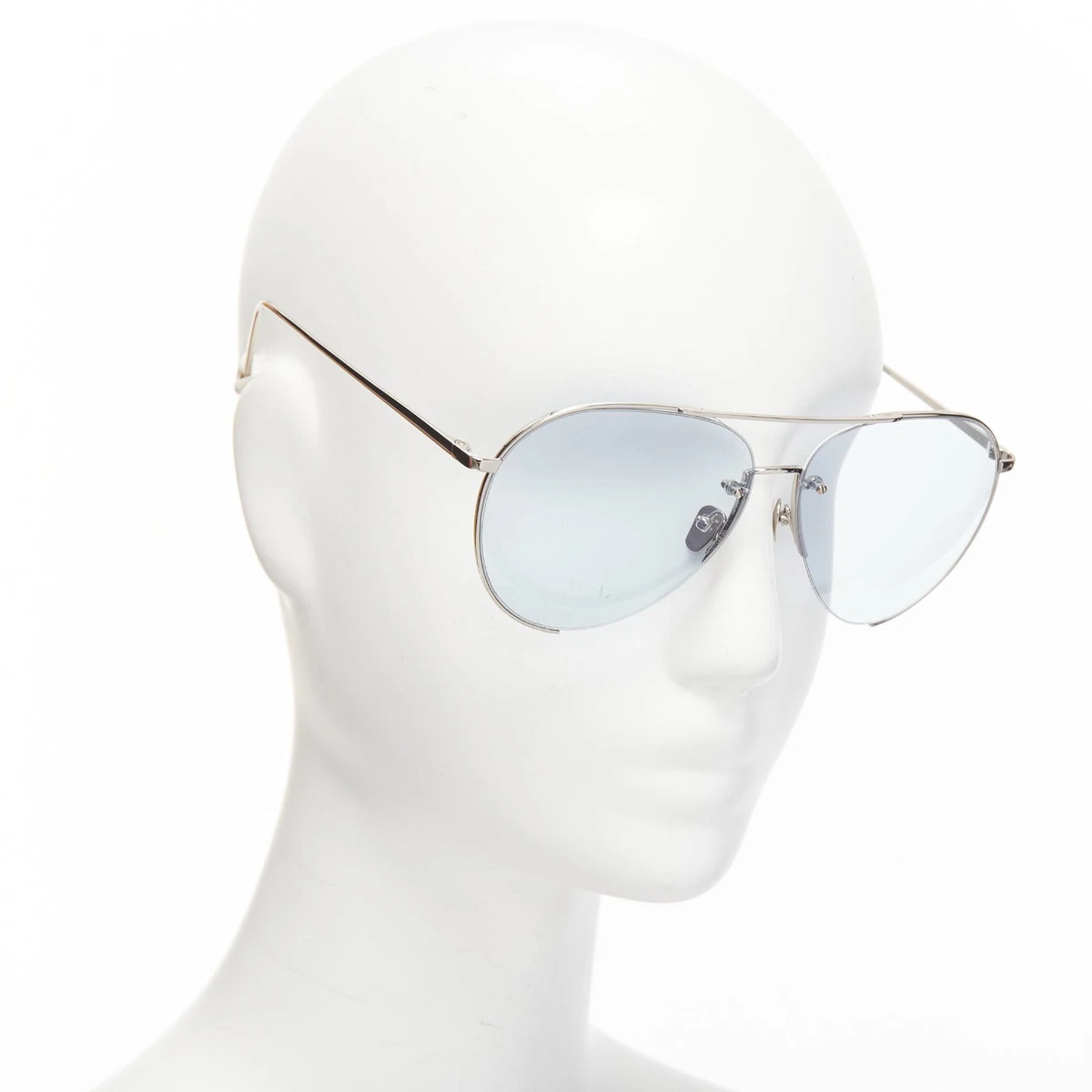 NWOB Linda Farrow LFL 975 C3 Colt White and Yellow Gold Aviator Sunglasses Linda Farrow - Marcelo Sunglasses | Specs Collective main image 2