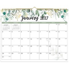 2027 Calendar - 2027 Wall 18 Months, 14.8'' x 11.5'' GREEN
