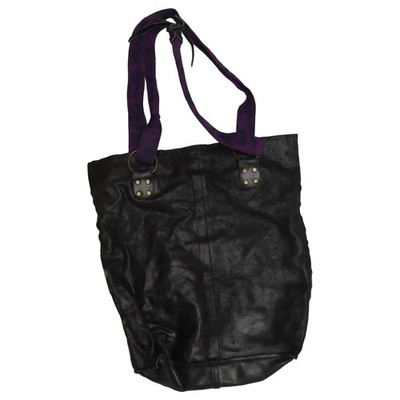 Soft Goat, Stoffbeutel, Unisex (Erwachsene), Baumwolle/Leder, Schwarz/Lila #n16