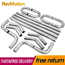 2.5” Inch Custom Exhaust Tubing Mandrel Pipe U Bend 90 Degree Kit 16 Pieces