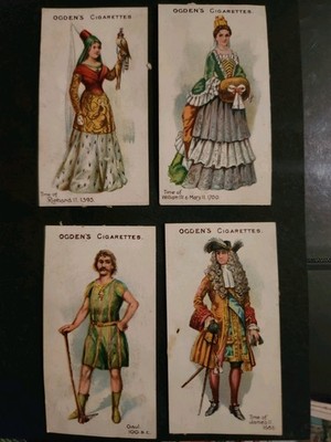 ST. JULIEN-OGDEN'S Cigarettes - 4 Sammelbilder FIGUREN Diverser EPOCHEN um 1900