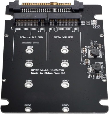 SFF-8639 NVME U.2 to Combo NGFF M.2 M-Key SATA PCIe SSD Adapter for Mainboard