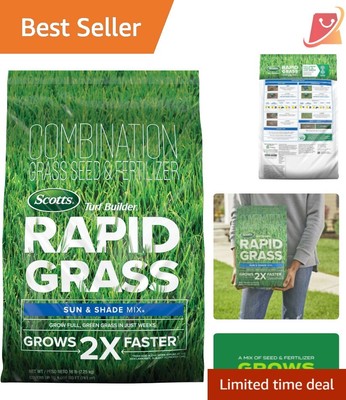 16lbs Turf Builder Rapid Grass Mix - Covers Up to 8,000 sq. ft. For Sun & Shade