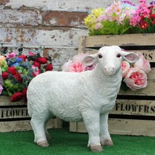Sheep Ornament Lamb Statue Farmyard Animal Patio Sculptures Garden Decor UK GIFT