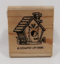 1996 Stampin-Up Rubber Stamp, Bird House, Birds
