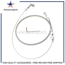 Universal Accelerator 24inch Stainless Steel Throttle Cable Braided For Ford 302