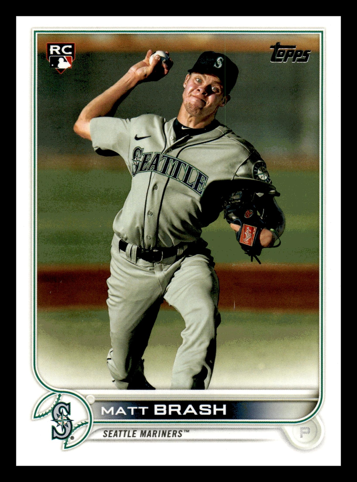 Matt Brash RC 2022 Topps #561b Rookie Seattle Mariners Mint