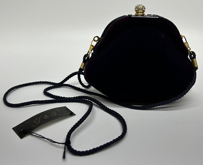 Another Y S Original Handbag Style 374 Purple Velvet Purse