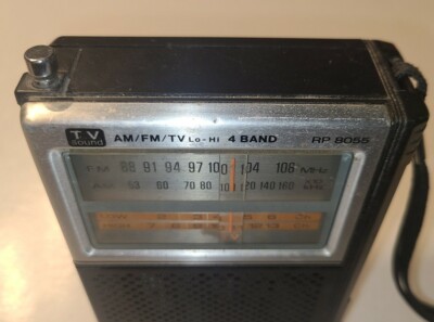 Vintage Sanyo RP-8055 Radio Transistor AM/FM TV LO-HI 4 Band