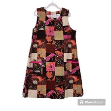 Vintage Lilly Pulitzer girl's size 12 corduroy saranac print patchwork dress