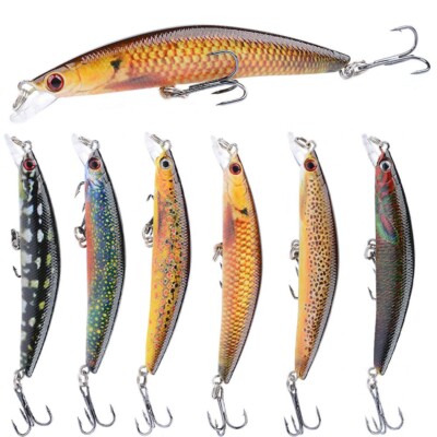 artificial lures for saltwater fishing 6PCS Fishing Lures Minnow Bait Hard Artificial Swimbait Saltwater Bait  Trolling