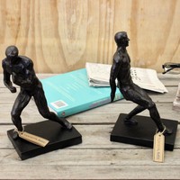 Gymnastic Men Bookends Distressed Wood Pair Of Book Ends Vintage Sporty Black Gymnastic Men Bookends Distressed Wood Pair Of Book Ends Vintage Sporty Black