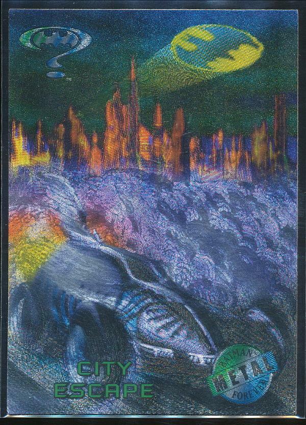 1995 Batman Forever Metal Trading Card #74 City Escape
