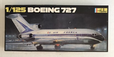 Heller 1/125 Air France Boeing 727 Airliner Plastic Model Kit 450 NIOB
