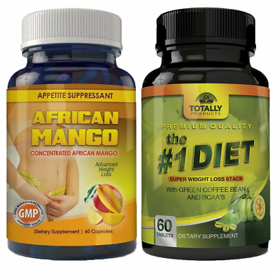 African Mango & Green Coffee Bean Advanced Fat Burn Weight Loss Capsules Combo