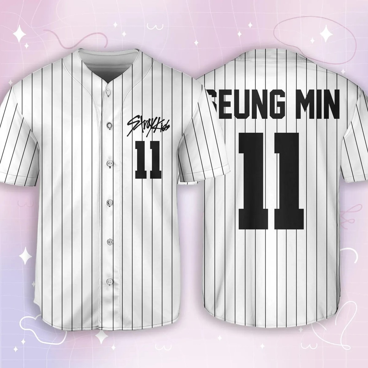 Stray Kids Seungmin 22 ベースボールシャツ SEUNG MIN STRAY KIDS Baseball Jersey STAY Merch Shirt Kpop