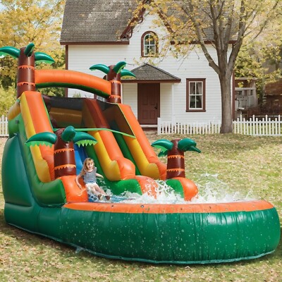 Giant 21FT Commercial PVC Inflatable Water Slide Bounce House with Pool & Blower