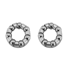 2 - ALTA BICYCLE HUB FRONT OR REAR BALL BEARING RETAINER 1/4" 7 BALLS 3/8" AXLE