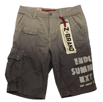 Z Brand 32 Gray Fade Pattern Cargo Shorts 100% Cotton Endless Summer
