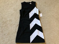 Calvin Klein Womens Racing Stripe Sheath Dress Size 8