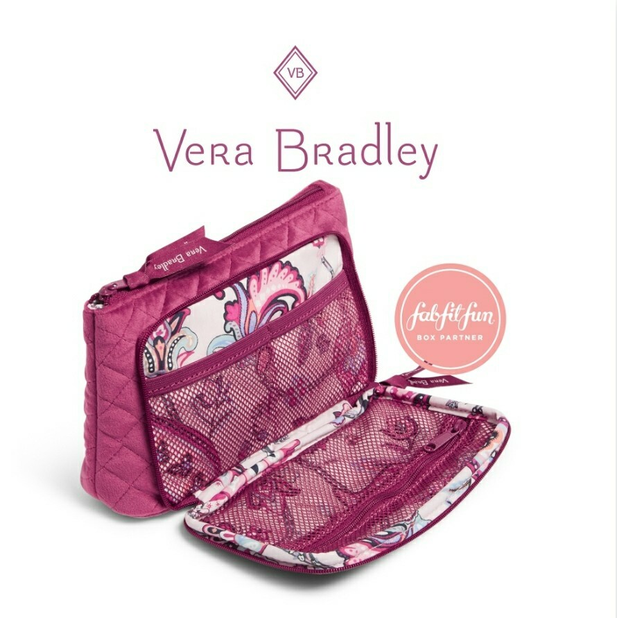 Vera Bradley Majestic Magenta Compact Organizer FabFitFun NWT $50 Value