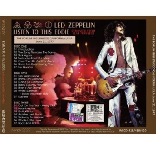 LED ZEPPELIN / LISTEN TO THIS, EDDIE 1977 COMPLETE COLLECTION 9CD