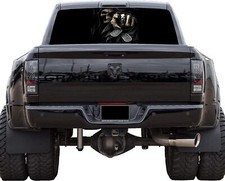 Truck Back Window Graphics Grim Reaper P532 See Through Rear Decal Wrap Tint
