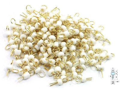20Pcs White Gold Tone Soldering PCB Board Breadboard Test Point Pin NEW