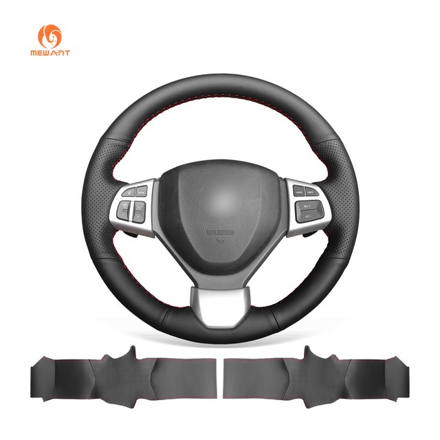 Black Artificial Leather Steering Wheel Cover for Suzuki Swift Sport