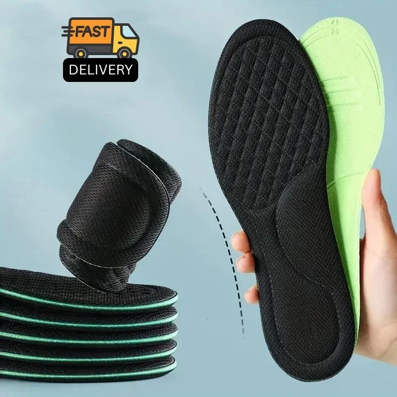 Memory Foam Shoe Insoles For Men Women Running Trainer Inner Soles Foot Inserts - Image 4 of 4