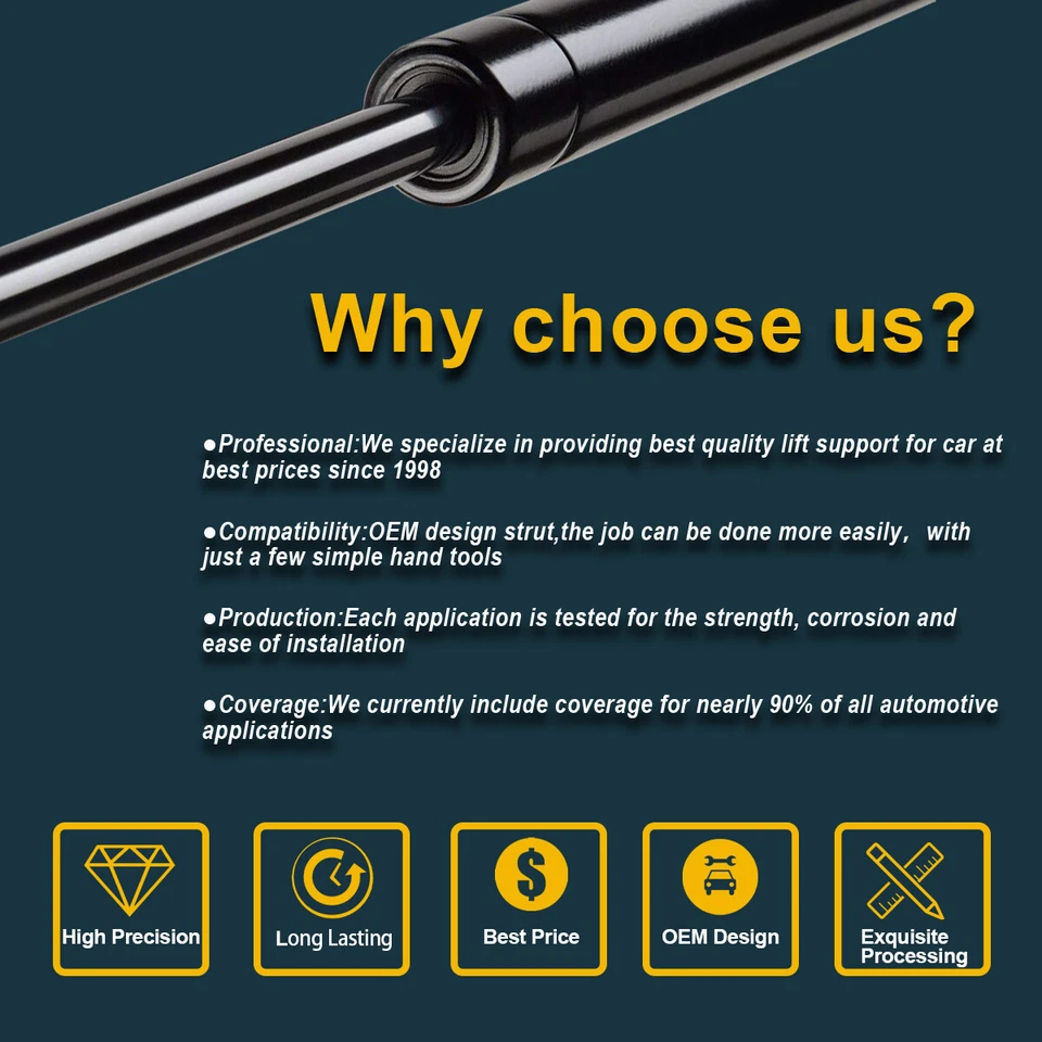 Soportes de elevación del capó delantero 2 piezas para Mercedes Benz E300 E320 E420 E430 E55 AMG 95-03 Foto 3 de 4