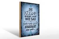 Holzschild Spruch 30X40 Cm KüChe Sieht Aus Wie Sau Hab Das Deko Schild