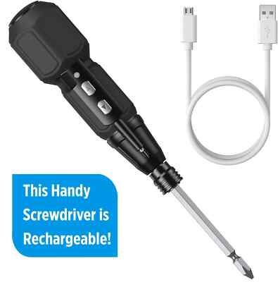 Electric Screwdriver Cordless, Rechargeable Power Screwdrivers Black - NEW!